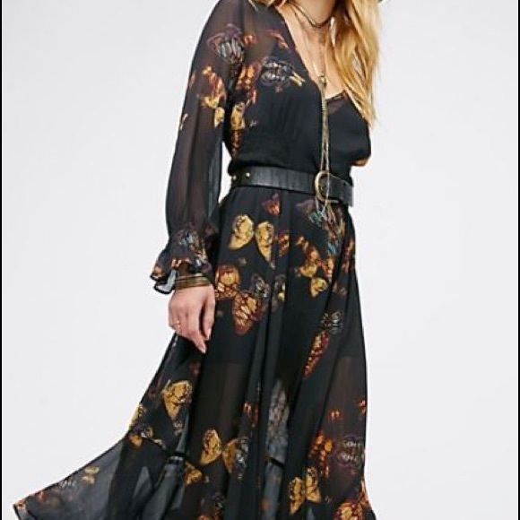 free people butterfly midi dress